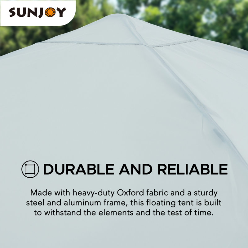 Sunjoy Floating Pool Canopy 10’ × 10’ Pop Up GazeboFabric Canopy Wayfair